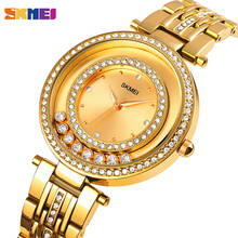 Skmei relógio de quartzo feminino de marca 2021, relógio de pulso impermeável luxuoso de marca superior para mulheres, relógios de quartzo para meninas, 1740 2024 - compre barato