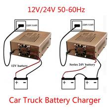 Carregador automático de bateria de carro, carregamento inteligente de bateria chumbo-ácida, tipos seco e molhado, display lcd, 12v/24v, 50-60hz 2024 - compre barato