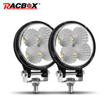 Racbox 3 3.5 4 inch Mini LED work Light Round 12W flood spotlight 6000K white for Auxiliary light Work 4x4 Offroad Tractor Truck 2024 - buy cheap