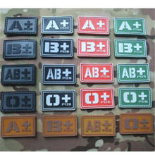 Blood Type Patch A+ B+ AB+ O+ Positive A B AB O + POS A- B- AB- O- NEG - Negative Military Hook Patch PVC Morale Tactical Badge 2024 - buy cheap