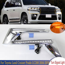 X-CAR Car LED Turn Signal Light Front Bar Lamp Yellow Car Styling For Toyota Land Cruiser Prado LC200 2016 2017 2018 2019 2024 - buy cheap