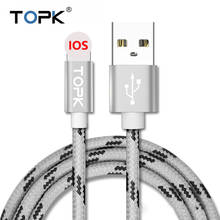 TOPK USB Cable For iphone Cable 11 Pro Max Xs Xr X 8 7 6 Plus 6s 5s Plus ipad Mini 4 Fast Charging Cables Mobile Phone Charger 2024 - buy cheap