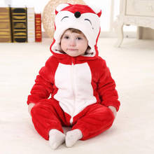 Baby Girl Red Fox Clothes Pajamas Kigurumi Newborn Infant Rompers Onesies Kid Animal Costume Outfit Hooded Cute Winter Clothing 2024 - buy cheap
