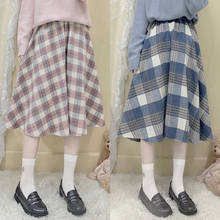 Autumn  Winter Plaid Women Woman Skirts Faldas Jupe 2024 - buy cheap