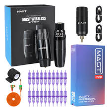 Mast Tattoo Rotary Pmu Pen Machine with Two Mast Wireless Batteries Power Setrotary Tattoo Machine Kit Tattoo Machine Supply 2024 - buy cheap