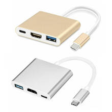 Adaptador USB 3,0 para Macbook Pro/Air Thunderbolt 3, concentrador USB C a HDMI 4K, Puerto USB-C, entrega de energía 2024 - compra barato