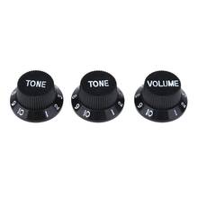 3pcs Plastic Electric Guitar Bass Volume Knob Potentiometer Caps(Black) 2024 - buy cheap