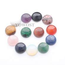 YOWOST Free Shipping Natural Gem Stone Round Cabochon CAB No Hole Jewelry 16x6MM 20PCS/Lot QBU301 2024 - buy cheap