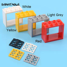 Smartable Window 2x4x3 With 1x2x3 Latticed Building Block MOC Parts Toy For House Compatible Major Brands 60598+2529 15pcs/lot 2024 - buy cheap