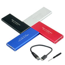 M.2 SSD HDD корпус Чехол адаптер USB 3,0 к NGFF M2 SSD чехол для жесткого диска SATA SSD конвертер Caddy 6 Гбит/с 2230/2242/2260/2280 SSD 2024 - купить недорого