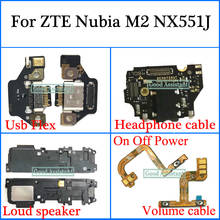 Для ZTE Nubia M2 NX551J Usb-порт для зарядки док-коннектор для микрофона гибкий зуммер кольцо в сборе Громкий Динамик гибкий кабель 2024 - купить недорого