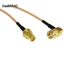 1PC WIFI Antenna Cable  RP-SMA  Female Jack  To  RP-SMA  Male Plug Right Angle  RG316 Wholesale Fast Ship 15CM 6" Adapter 2024 - buy cheap