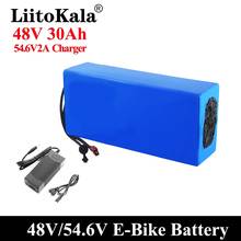 LiitoKala 18650 48V 20AH 30ah 15ah 12ah 25ah Lithium Battery Pack 48V 1500W electric bicycle battery Built in 30A BMS 48V2A T 2024 - buy cheap