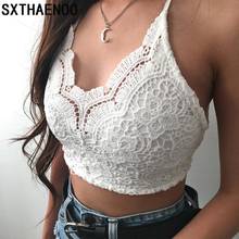 SXTHAENOO-Bralette de encaje sensual para mujer, Tops cortos con espalda descubierta, sin mangas, Tops recortados de verano para mujer, ropa interior 2021 2024 - compra barato