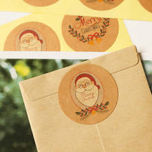 108pcs Santa Claus Kraft Paper Sticker Scrapbooking Merry Christmas Jingle Bell Self Adhesive Paper Label DIY Baking Stickers 2024 - buy cheap