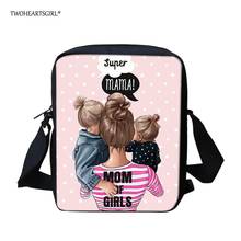 Маленькая женская сумка-мессенджер twoheart sgirl с принтом Super Mama, мини женская сумка через плечо, портативная женская сумка через плечо 2024 - купить недорого
