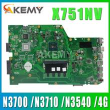 Akemy X751NV original mainboard for ASUS X751NA Laptop motherboard X751NV mainboard   with 4GB-RAM N3700 / N3710 / N3540 2024 - buy cheap