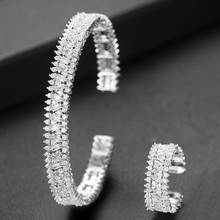 GODKI Luxury Spring Jewelry Sets For Women Wedding Zircon Crystal CZ Qatar Bridal Bangle Ring Sets aretes de mujer modernos 2019 2024 - buy cheap