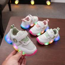 Zapatos luminosos LED para niños y niñas, zapatillas de malla transpirable, coloridas y brillantes, talla 21-30 2024 - compra barato