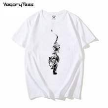 VagaryTees Vintage art Prowler Print T-Shirt Harajuku Streetwear Ink tiger T Shirt unisex streetwear 2024 - buy cheap