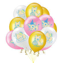 10 pçs dos desenhos animados do gato balões de látex decoração de festa de estimação gato bonito decoração de festa de aniversário balões de látex suprimentos de chuveiro de bebê 2024 - compre barato