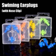 2Pcs Water Protection Soft Swimming Earplugs Nose Clip Case Waterproof Soft Silicone Swim Dive Supplies Protective Ear Plug 2024 - buy cheap