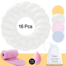 Makeup Remover Washable Cotton Pads Reusable Face Wipes And Wash Face/Spa/Eye Lash Soft Makeup Hairband With Laundry Bag Tools 2024 - buy cheap