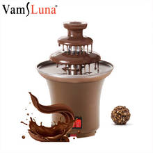 Трехслойный мини-фонтанчик для шоколада, креативный шоколадный фонтан с нагревателем, DIY плавкий водопад, плавильный горшок 2024 - купить недорого