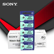 Аккумулятор для часов Sony, 100 шт., 100% оригинал, 377 SR626SW SR626 AG4 1,55 в, оксид серебра, батарея для часов SR626SW 377, Кнопочная монета, сделано в Японии 2024 - купить недорого