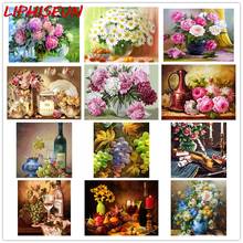 5D Diy Diamond Painting Flowers Vase Full Drill Square Diamond Embroidery Fruits Wine Glass Cross Stitch Home Decor Still Life 2024 - buy cheap