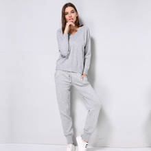 2019 Autumn Winter Knitted Tracksuit Women V Neck Sweater Casual Suit Women Winter Clothing 2 Piece Set Knit Pant Sport Suit 2024 - buy cheap