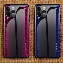 Funda de vidrio gradiente para IPHONE, carcasa de vidrio gradiente a rayas para modelos 12 PRO/11/XS MAX/XR, SE 100 Plus, 2020/678 unidades 2024 - compra barato