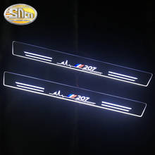 SNCN Car LED Door Sill For Peugeot 207 2009 - 2013 Ultra-thin Acrylic Dynamic LED Welcome Light Scuff Plate Pedal 2024 - buy cheap