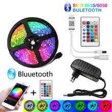 Светодиодная лента с Bluetooth, светильник s, 20 м, RGB, 2835 SMD, гибкая лента, водонепроницаемый, RGB, светодиодный светильник, 5 м, 10 м, диод, DC, 12 В, управление Bluetooth 2024 - купить недорого