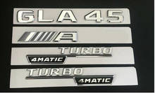 Chrome GLA45 FOR AMG TURBO 4MATIC Trunk Fender Badges Emblems for Mercedes 2024 - buy cheap