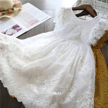 2021 meninas vestido de verão crianças casual usar branco vestido de festa de casamento adolescente menina cothing rendas vestido de princesa roupas da menina do bebê 2024 - compre barato