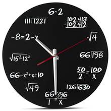 13inch Unique Designed Math Wall Clock Circular Mathematical Equations Clock On The Wall For Classroom Office Home Decoration 2024 - buy cheap