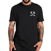 100% Хлопковая мужская футболка с коротким рукавом, повседневная мужская футболка с круглым вырезом, черная Высококачественная летняя Мягкая футболка, мужские топы 2024 - купить недорого
