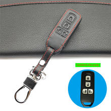 2018 Fashion style genuine leather motor key cover case skin shell For Honda n-one N-BOX N wagon Plus 2018 New 4 buttons control 2024 - buy cheap