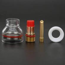 Glass Cup Kit Stubby Collets Body Gas Lens Tig Welding Torch for TIG-17/18/26 Gas soldering iron 2024 - buy cheap