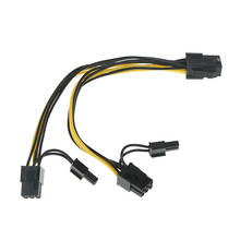 Cable divisor conector de alimentación de 30cm, GPU PCI-E de 8 pines a doble PCI-E PCI Expres de 8 pines (6 pines + 2 pines), 1 ud. 2024 - compra barato