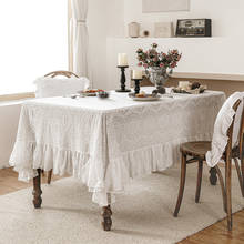 Fancy tablecloth garden style restaurant table cloth dustproof decoration Square Table Round Table lace embroidered table cover 2024 - buy cheap