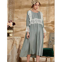 Camisón Vintage de encaje para mujer, ropa de dormir de primavera, vestido de noche, T977, 2022 2024 - compra barato