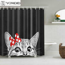 Cute Cat 3D Printed Shower Curtain Cartoon Animal Polyester Fabric Bath Curtain for Bathroom Curtain Decoration Shower Curtains 2024 - buy cheap