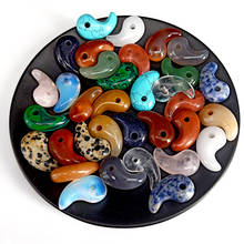 10pcs/lot 16x29mm Mix Natural Stone Magatama Pendants Crystal Agates Comma Pendant For Necklace Making DIY Jewelry 2024 - buy cheap