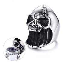 JHSL Brand Novelty Male Men Skull Rings Silver Color Fashion Stainless Steel Jewelry Bottle opener size 8 9 10 11 12 RC-413 2024 - buy cheap