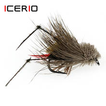 ICERIO 6 шт Кузнечик сухие мухи наземные мухи приманки на форель для ловли нахлыстом #6 2024 - купить недорого