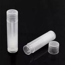 Tubos de lápiz labial transparentes vacíos, botellas recargables de moda, envases de tubos de bálsamo labial transparente, 5 uds. 2024 - compra barato