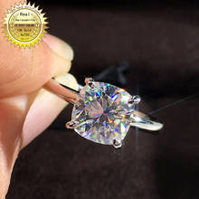 Однотонное бриллиантовое кольцо из 18-каратного золота 1ct с муассанитом, D-образный цвет, VVS с национальным сертификатом 051 2024 - купить недорого