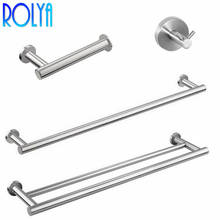 Bath Hardware Set Robe Hook Toilet Paper Holder Towel Bar SUS 304 Stainless Steel Brushed Wall Mount for Bathroom 2024 - buy cheap